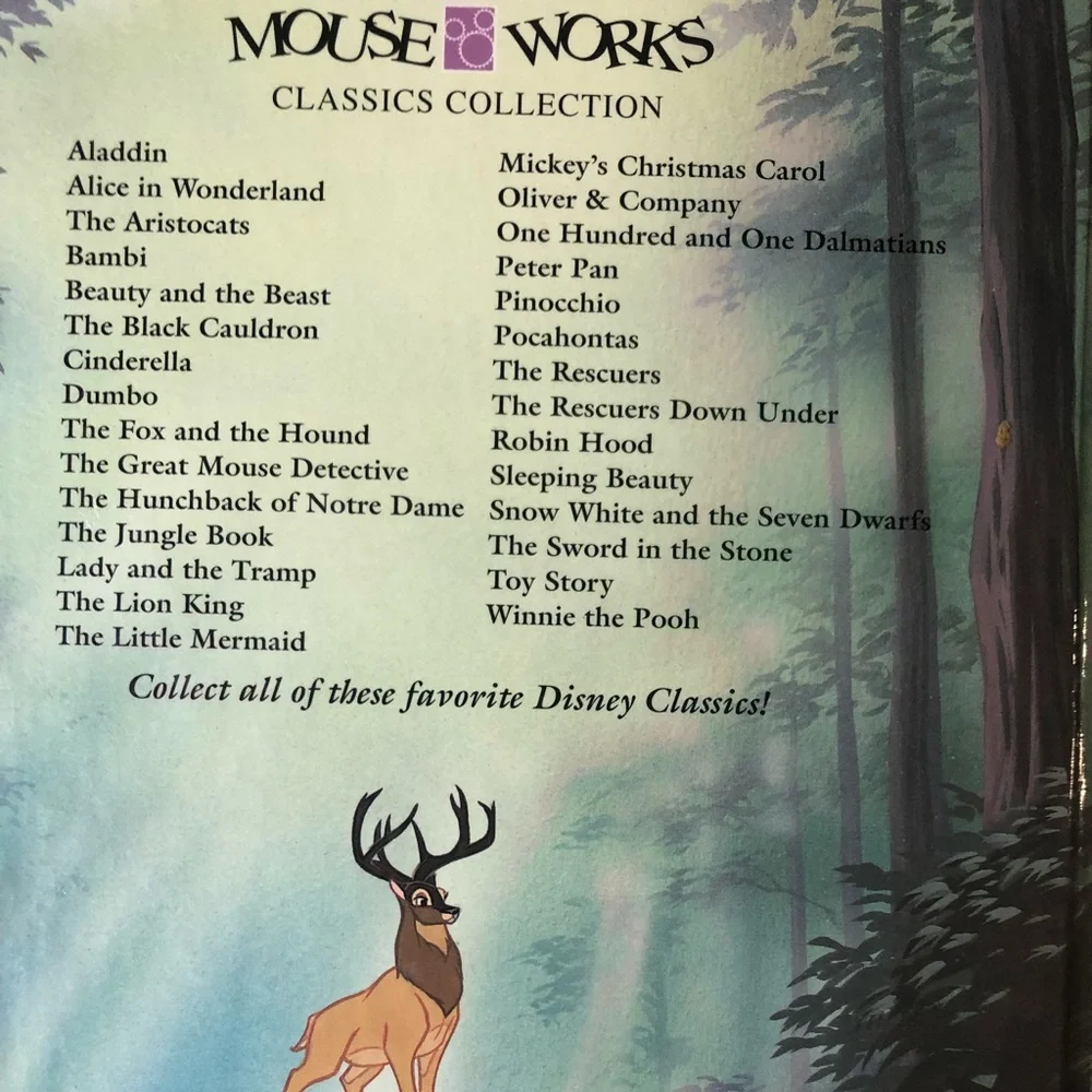 Disney “Bambi” hardback book